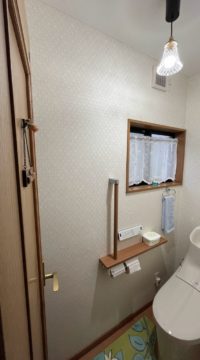 トイレ：福島県福島市　ペンダントライトがおしゃれなLIXILトイレリフォーム