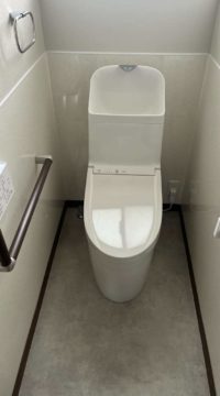 トイレ：福島県福島市　キッチンパネルで仕上げるトイレリフォーム