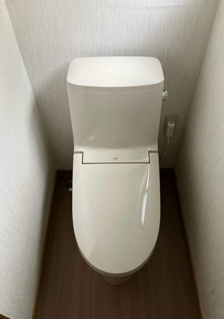 トイレ：福島県福島市　床もきれいに！トイレリフォーム