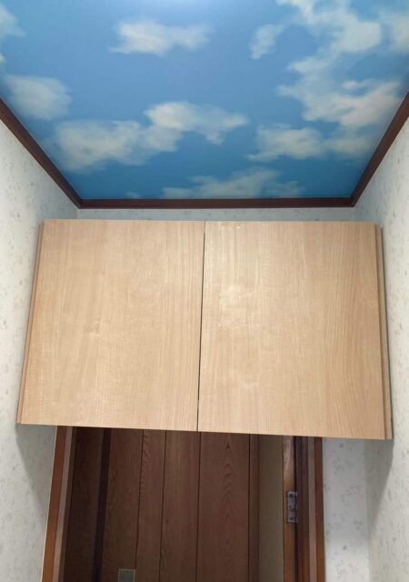 トイレ：福島県福島市　天井がかわいいトイレリフォーム