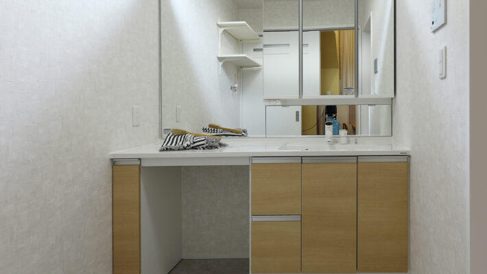 洗面台：福島県福島市　ライフスタイルに合わせた洗面・お風呂リフォーム