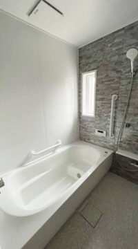 お風呂：福島県　寒いタイル風呂を暖かいユニットバスへリフォーム