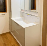 洗面台:福島県 コンパクトでもしっかり収納できる洗面台リフォーム