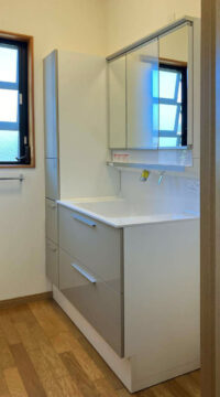 洗面台:福島県 コンパクトでもしっかり収納できる洗面台リフォーム